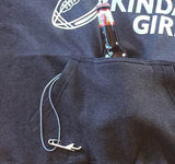 Football & Beer Kinda Girl Fleece Hoodie with Bottle Opener