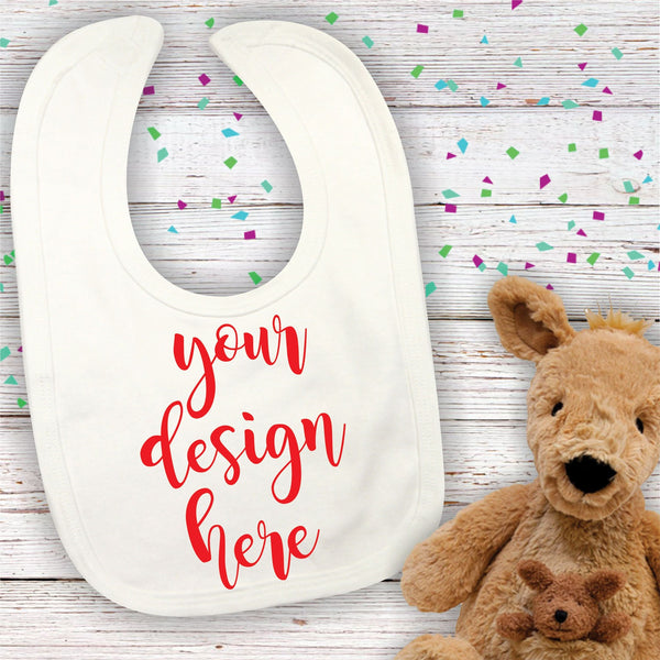 Custom Baby Bib | Personalized Text & Clipart Design