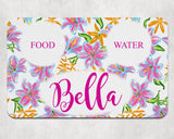 Floral Pet Placemat – Personalized Dog & Cat Food Mat