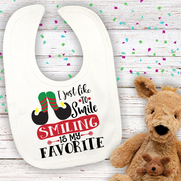 Buddy the Elf Baby Bib | Christmas Smiling is My Favorite