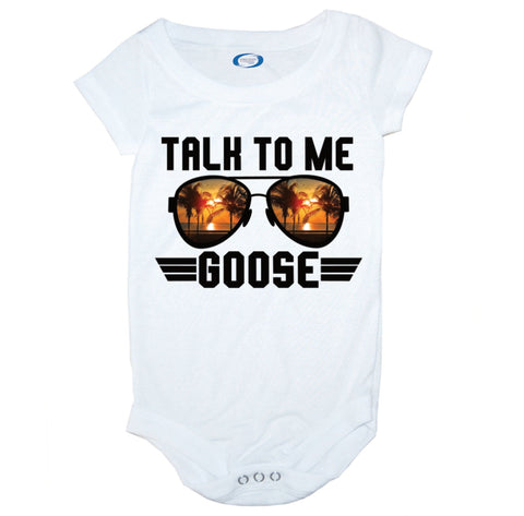 Talk To Me Goose Baby Bodysuit, Movie Clothes