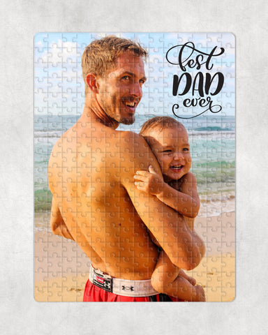 Personalized Photo Jigsaw Puzzle, Custom Father's Day Gift (252 Piece)