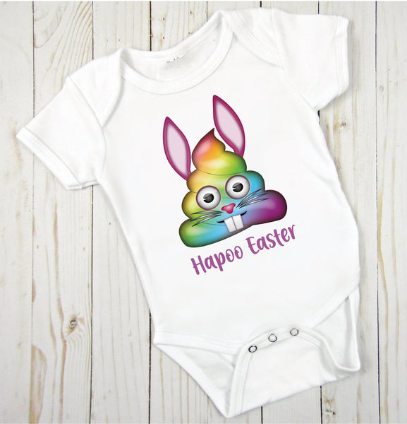 Funny Easter Infant Bodysuit | "Hapoo" Easter Bunny