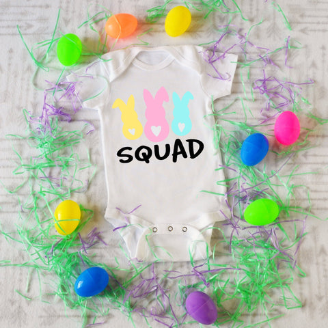 Bunny Squad Easter Bodysuit | Infant Easter Outfit