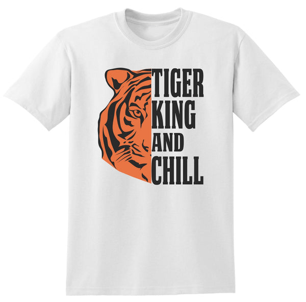 Tiger King and Chill Polyester T-Shirt, Unisex