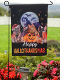 Hallothanksmas Garden Flag: Double Sided Holiday Decor (12" x 18")