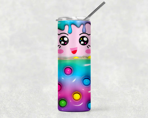 Kawaii Bubble Tea Tumbler - 20 oz Stainless Steel Boba Cup