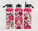 Spooky Vibes 3D LumaSteel™ Stainless Steel Water Bottle - 22oz