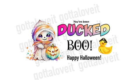 Printable Halloween Duck Tags, You've Been Ducked Tags (PDF and JPG)