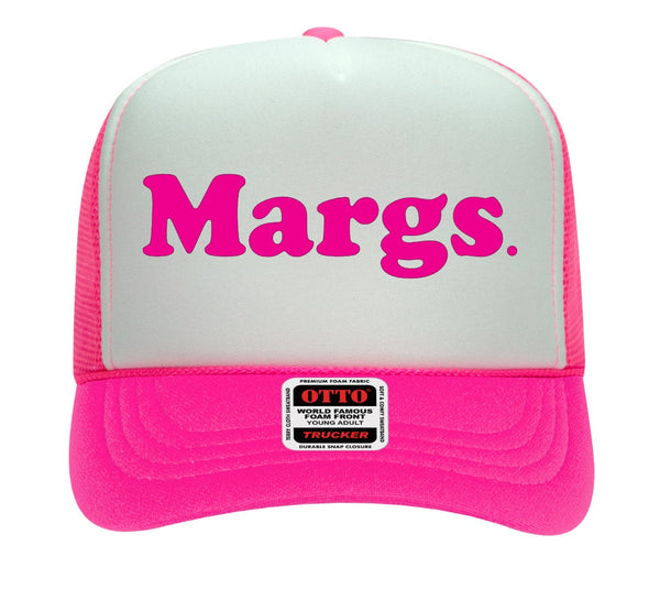 MARGS.  Adult OTTO CAP 5 Panel High Crown Mesh Back Trucker Hat -