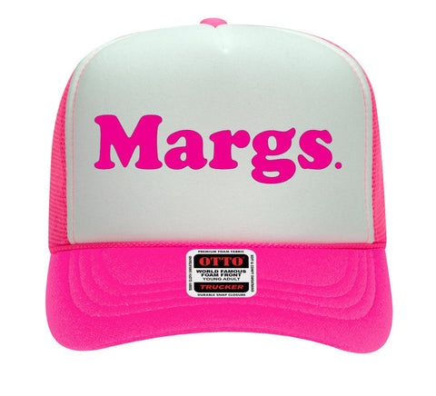 MARGS.  Adult OTTO CAP 5 Panel High Crown Mesh Back Trucker Hat -