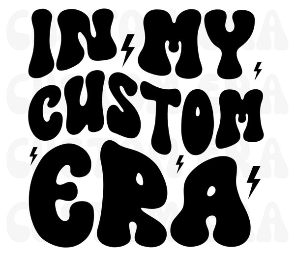 Custom Era Retro Wavy Text, Personalized Digital Download (PNG, JPG, PDF)