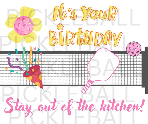Pickleball Birthday Card Digital Download jpg, pdf, png