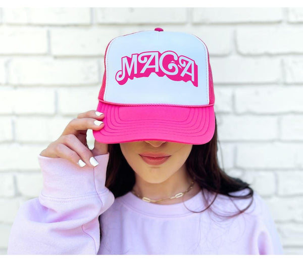 Make America Great Again Adult- Cute Hot Pink MAGA Trucker Hat
