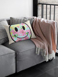 Neon Floral Smiley Face PNG: Distressed Beach Design (Digital Download)