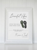 Wedding Flip Flop Sign | Dance Floor, Custom Names (Digital Download)