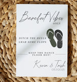 Wedding Flip Flop Sign | Dance Floor, Custom Names (Digital Download)
