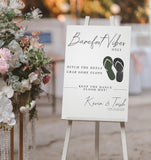 Wedding Flip Flop Sign | Dance Floor, Custom Names (Digital Download)
