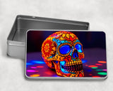 Vibrant Sugar Skull Metal Tin