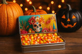 Vibrant Sugar Skull Metal Tin