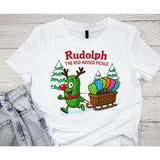 Rudolph the Red-Nosed Pickle Pickleball Christmas PNG PDF JPG Digital Download