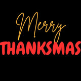 Merry Thanksmas Garden Flag: Double Sided Holiday Decor (12" x 18")
