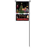 Merry Thanksmas Garden Flag: Double Sided Holiday Decor (12" x 18")