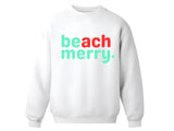 Beach Merry Christmas Sweatshirt | Coastal Holiday Crewneck