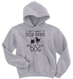 Drink Beer and Pet My Dog Hoodie - Gildan Unisex Sweatshirt