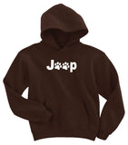Jeep Paw Chocolate Brown Hoodie for Jeepers, Animal Lovers