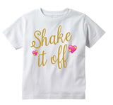 Shake it Off T-shirt LADIES SIZE Polyester Short Sleeve Women Crew Neck Tee