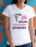 Reputation Ladies' Modern Semi-Fitted 100% Polyester V-Neck SubliVie™ Short Sleeve Tee