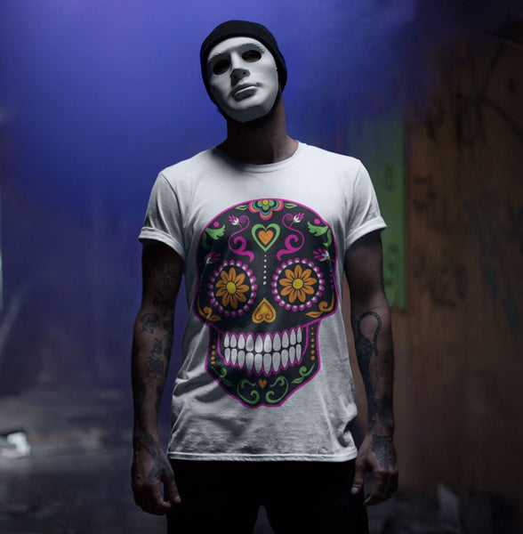Sugar Skull | Day Of The Dead | Calavera Shirt | Halloween Adult Unisex T-Shirt