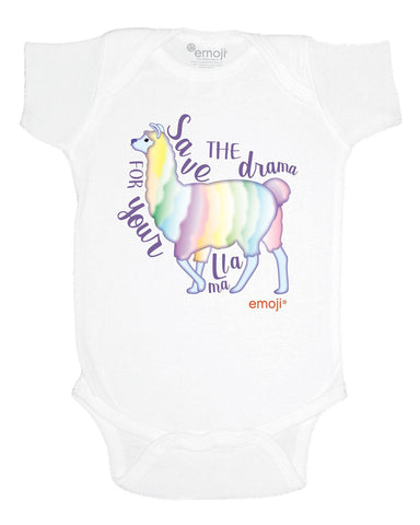 emoji® Save the Drama for your Llama Infant Bodysuit