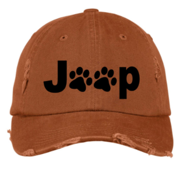 J**P Paw Distressed Cap