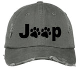 J**P Paw Distressed Cap