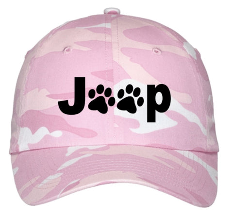 J**P Paw Pink Camouflage Animal Paws Cap