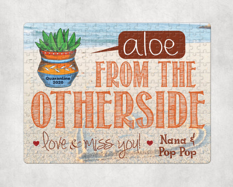 Quarantine Gift Puzzle | ALOE from the other side personalized puzzle  | quarantine gifts for friends puzzle