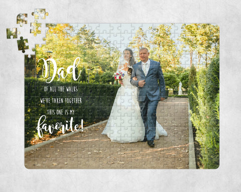 Wedding Personalized 252 piece Puzzle, Custom Jigsaw Puzzle, Unique Photo Gift, Custom Bridal  Gift