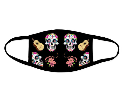 Sugar Skulls Face Mask - Day of the Dead