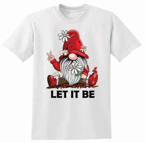 Let It Be Peace Love Gnome Unisex Short Sleeve Tee