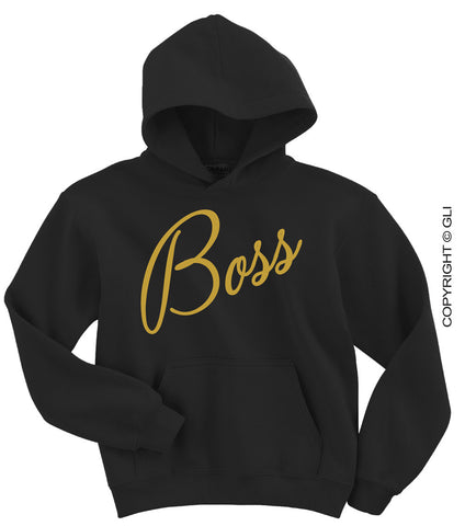 Boss Hoodie | Metallic Gold printing