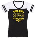 This Girl Loves her Friday Night Lights Shirt! Football Shirt Boxercraft Powder Puff Tee