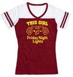 This Girl Loves her Friday Night Lights Shirt! Football Shirt Boxercraft Powder Puff Tee