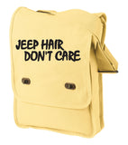 Jeep Hair Don’t Care Authentic Pigment Goldenrod Canvas Field Bag for Jeep Girl, Jeepers